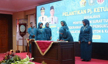Pj. Ketua TP PKK Provinsi Lantik Pj. Ketua TP PKK Buton, Buton Selatan dan Buton Tengah