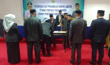 Lantik 5 Pejabat Pimpinan Tinggi Pratama, PJ Bupati Buton : Setelah Ini Tidak Ada Pelantikan