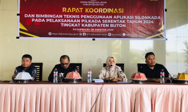 Jelang Pendaftaran 27 Agustus, KPU Buton Gelar Rakor Persiapan Bersama Bawaslu dan Partai Politik