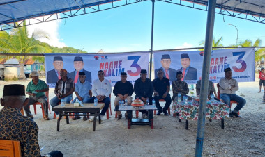 Kampanye Di Desa Wasampela, Alimuddin Sikuru : Kita Harus Menangkan Pasangan La Ode Naane dan Akalim, Kita Mulai Dari Kecamatan Wabula Dan Desa Wasampela