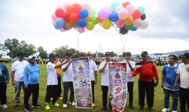Bupati Buton Alvin Akauwijaya Putra Resmikan Serangkaian Lomba dan Festival Olahraga dalam Rangka HUT ke 66 Kabupaten Buton dan HUT ke 22 Pasarwajo