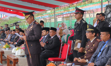 HUT Bhayangkara ke-79 di Buton, Kapolres Bacakan Amanat Kapolda: Jauhi Arogansi, Jaga Kepercayaan Publik